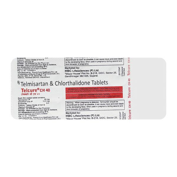 Telcure CH 40/12.5mg Tablet 10'S