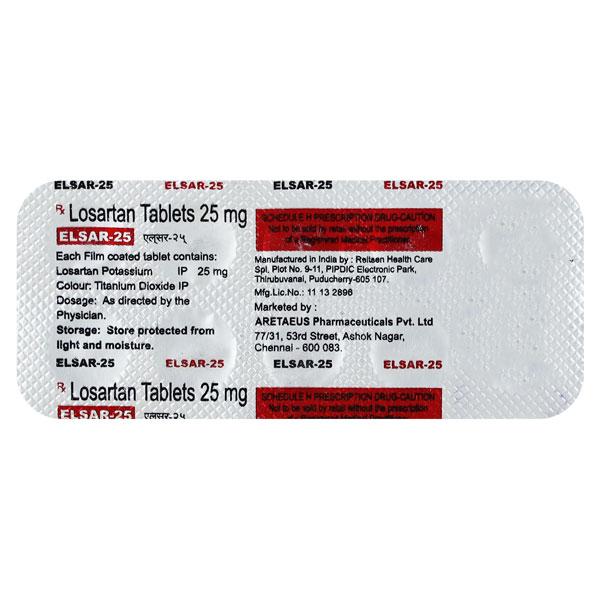 Elsar 25mg Tablet 10'S