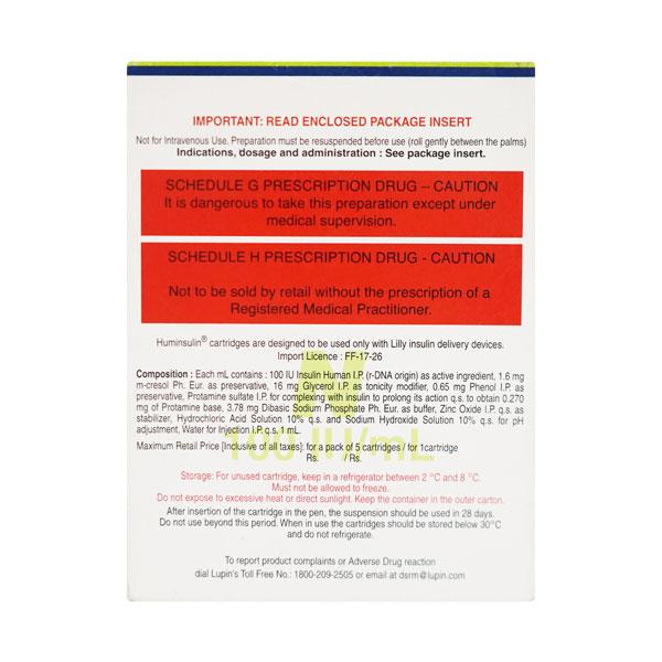 Huminsulin N Cartridge 1X3ml