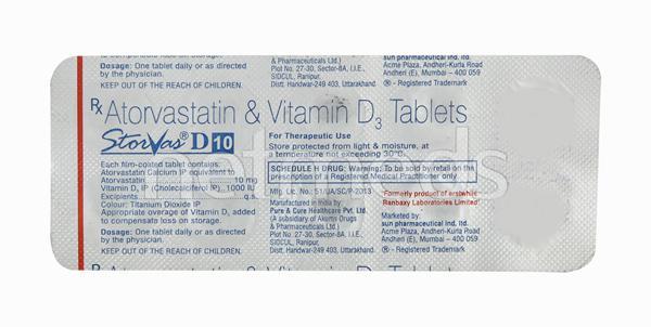 Storvas D 10mg Tablet 10'S