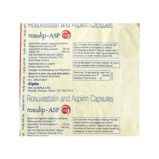 Rosulip Asp 10/150mg Capsule 15'S