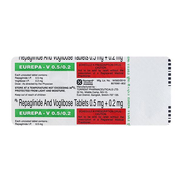 EUREPA V 0.5/0.2mg Tablet 10's