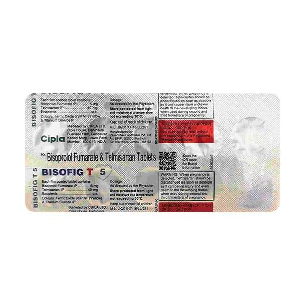 BISOFIG T 5/40mg Tablet 10's