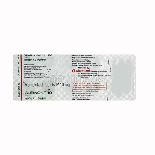 Glemont 10mg Tablet 10'S
