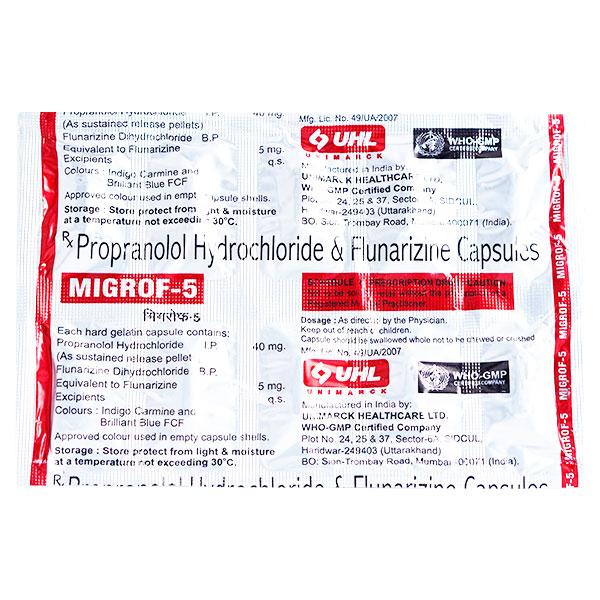 MIGROF 5mg Capsule 10's
