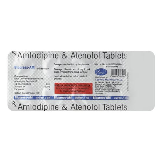 Biopress AM 5/50mg Tablet 10'S
