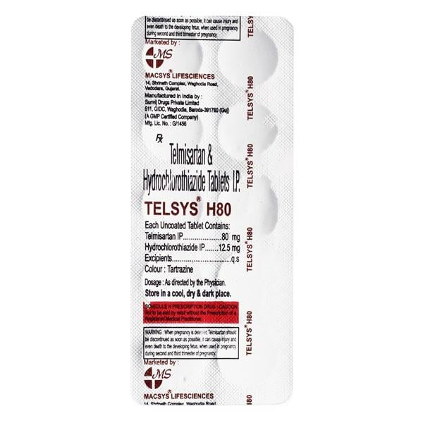 TELSYS H 80mg Tablet 10's