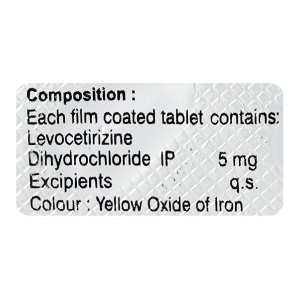 L Cetriver 5mg Tablet 10'S