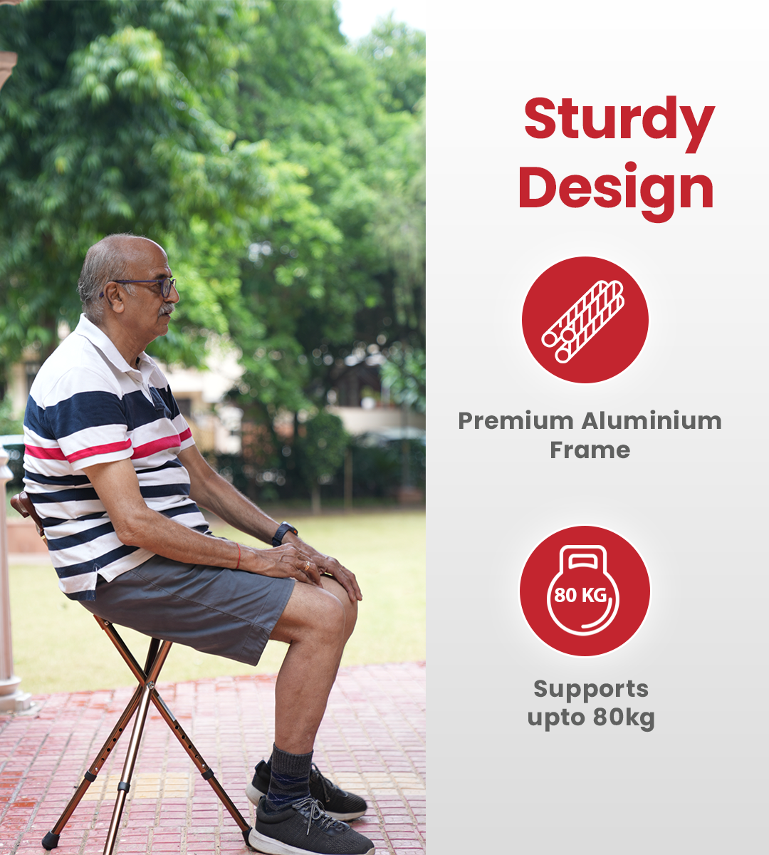 AGEasy Walk and Rest Walking Stick for seniors