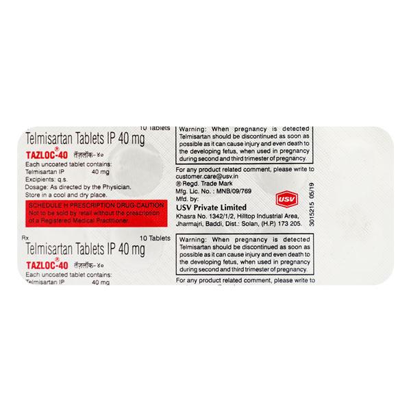 Tazloc 40mg Tablet 10'S