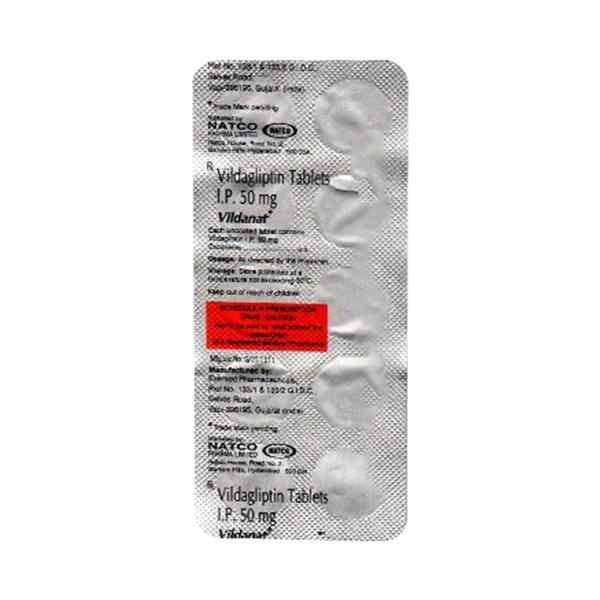 VILDANAT 50mg Tablet 10's