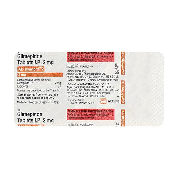 AB GLYMPRD 2mg Tablet 10's