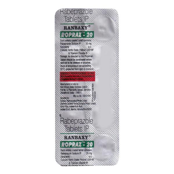 Ropraz 20mg Tablet 10'S