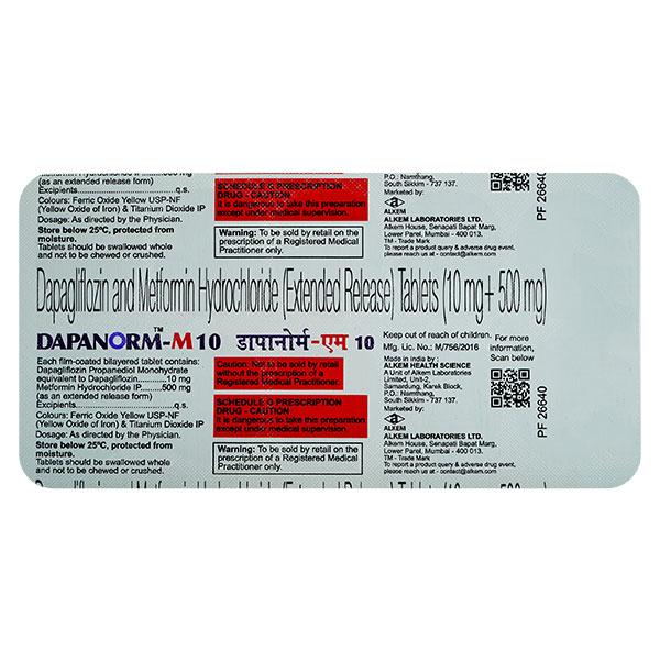 DAPANORM M 10 Tablet 10's