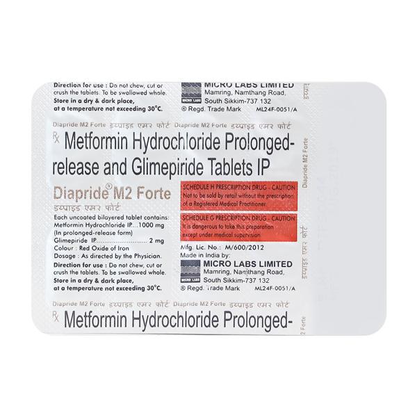 Diapride M2 Forte Tablet 10'S