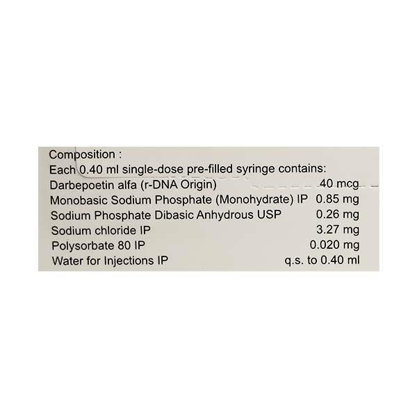 Darbecure 40mcg Injection(Pfs) 1's