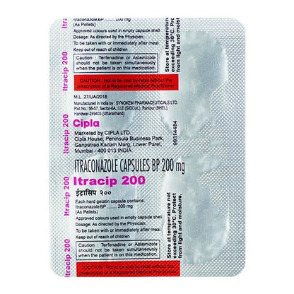 Itracip 200mg Capsule 4'S