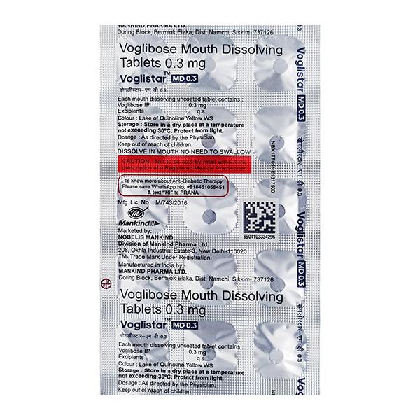 VOGLISTAR MD 0.3 Tablet 15's