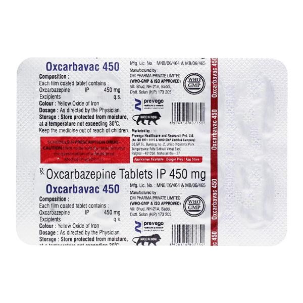 OXCARBAVAC 450 Tablet 10's