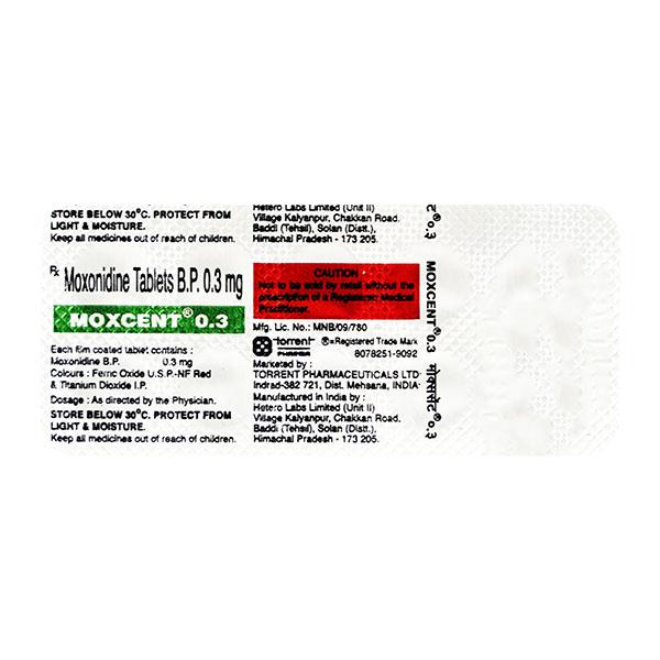 Moxcent 0.3mg Tablet 10'S