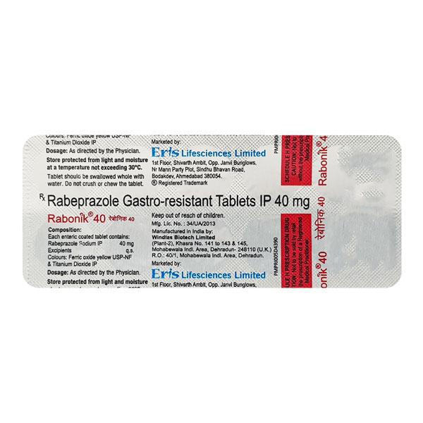 Rabonik 40mg Tablet 10'S
