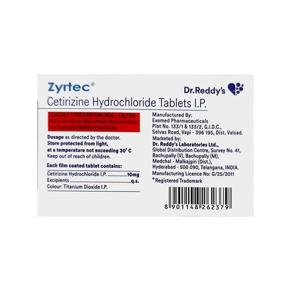 ZYRTEC 10mg Tablet 15's
