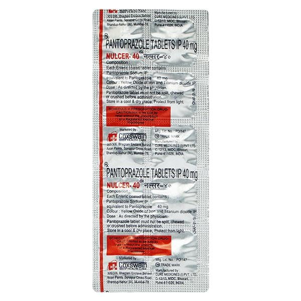 Nulcer 40mg Tablet 10'S