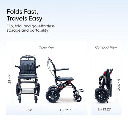 Frido Foldable Travel Wheelchair