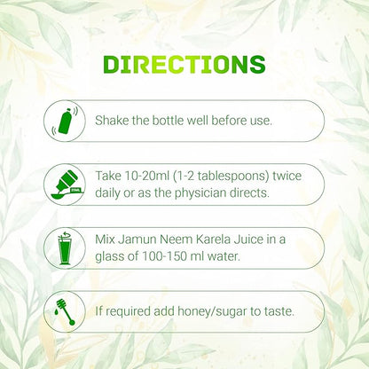 Dabur Jamun Neem Karela Ayurvedic Juice | For Healthy Glucose Levels, Digestion, Metabolism & Immunity