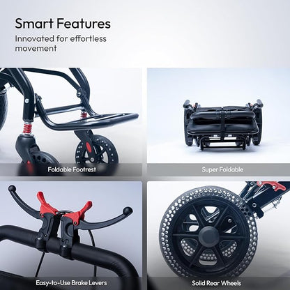 Frido Foldable Travel Wheelchair