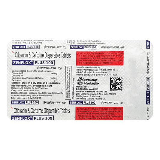 Zenflox Plus 100mg Tablet 10'S
