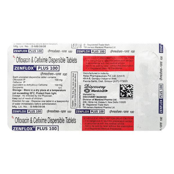 Zenflox Plus 100mg Tablet 10'S