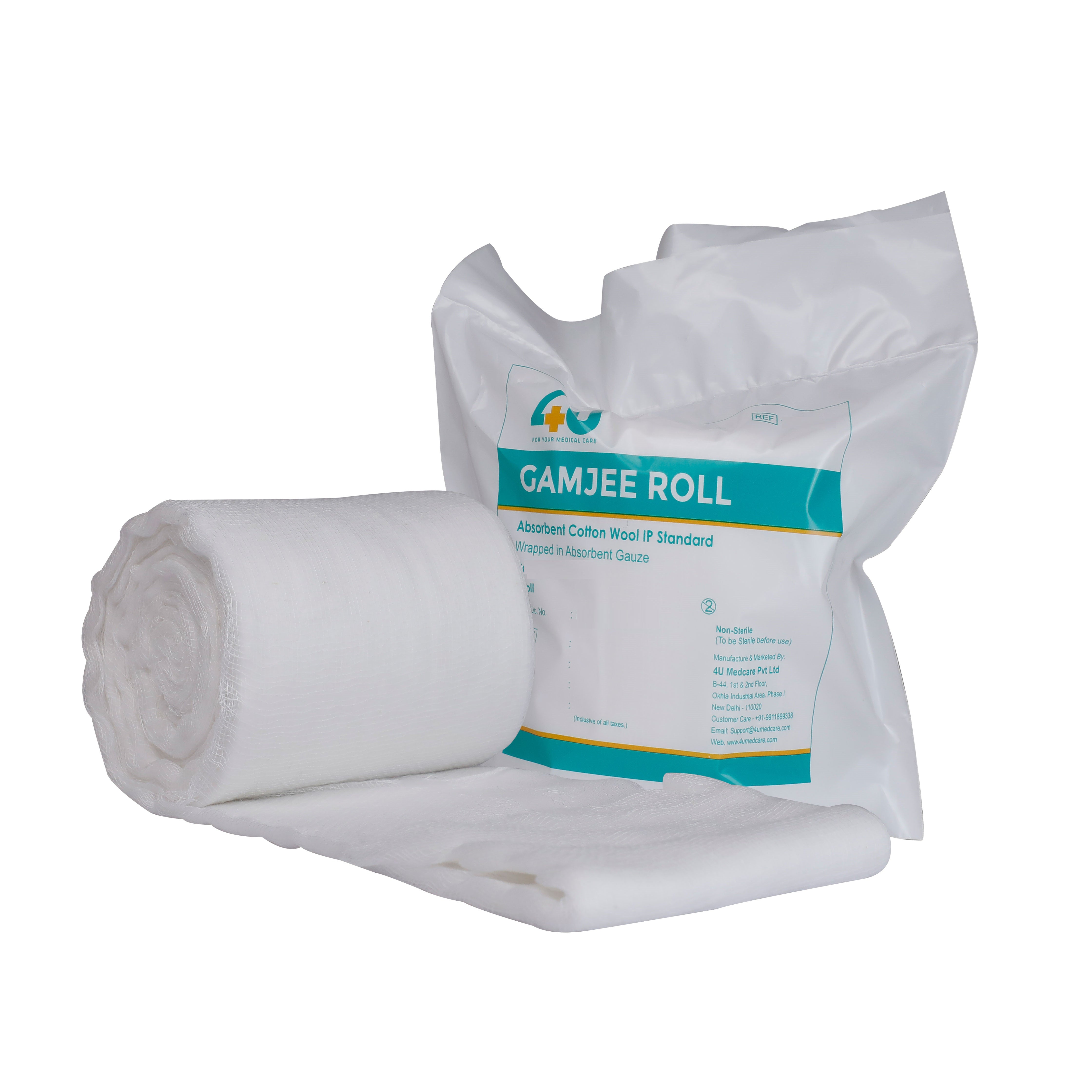 4U Gamjee Roll Absobent Cotton Wool Un-Sterile