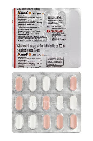 X Met G 1mg Tablet 15'S