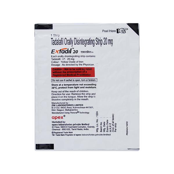 EXTADIL 20 Disintegrating Strip 1's