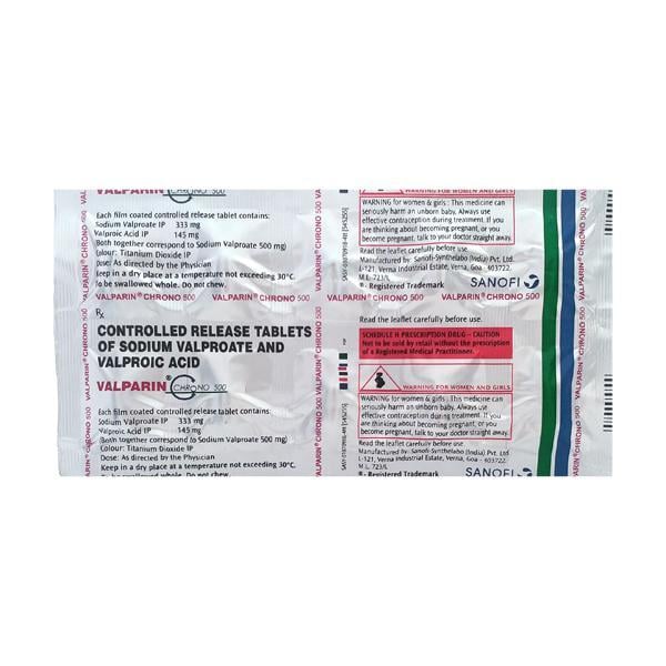 Valparin Chrono 500mg Tablet 10'S