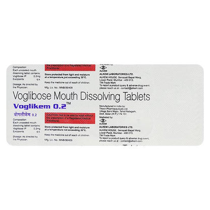 Voglikem 0.2mg Tablet 10'S