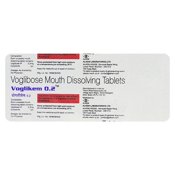 Voglikem 0.2mg Tablet 10'S