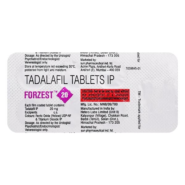 Forzest 20mg Tablet 7'S