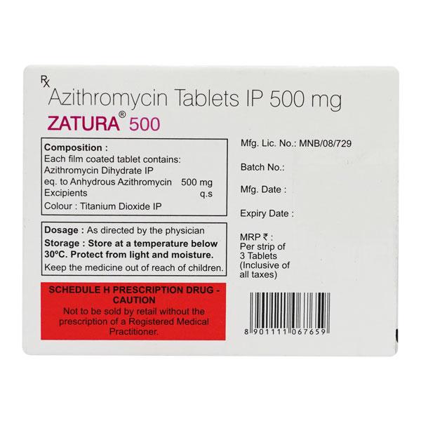 Zatura 500Mg Tablet 3's