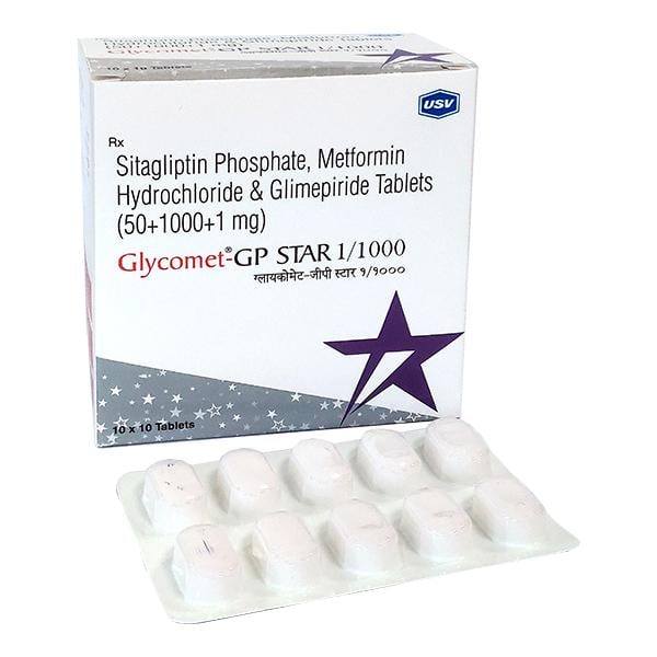 GLYCOMET GP STAR 1 Tablet 10's