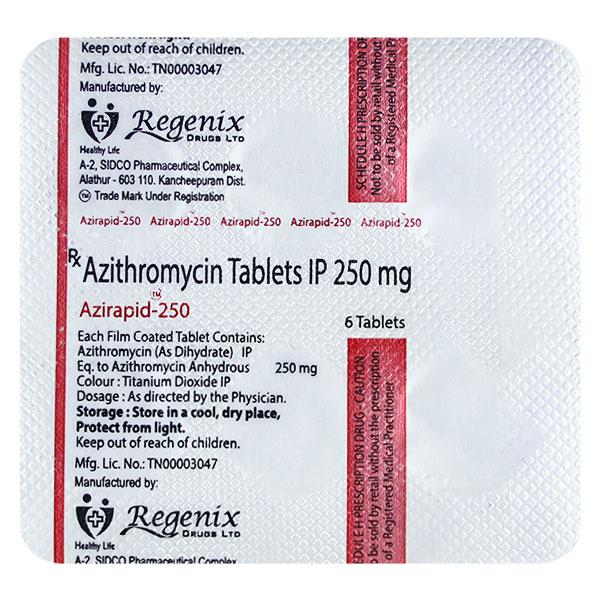 AZIRAPID 250mg Tablet 6's