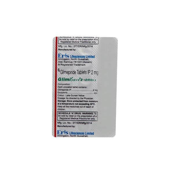 Glimisave 2mg Tablet 15'S