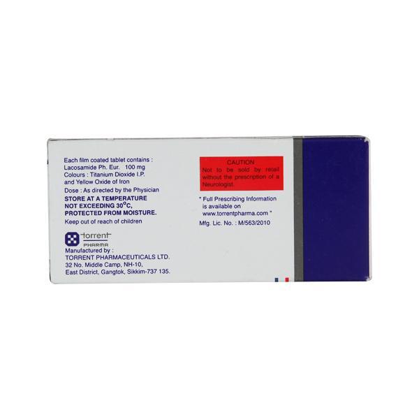 Lacosam 100mg Tablet 10'S