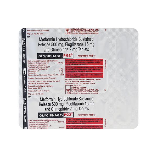 GLYCIPHAGE PG 2mg Tablet 15's