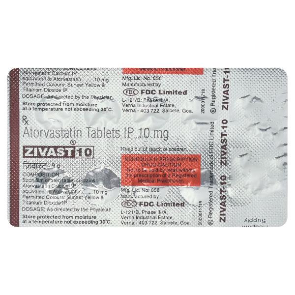 Zivast 10mg Tablet 10'S