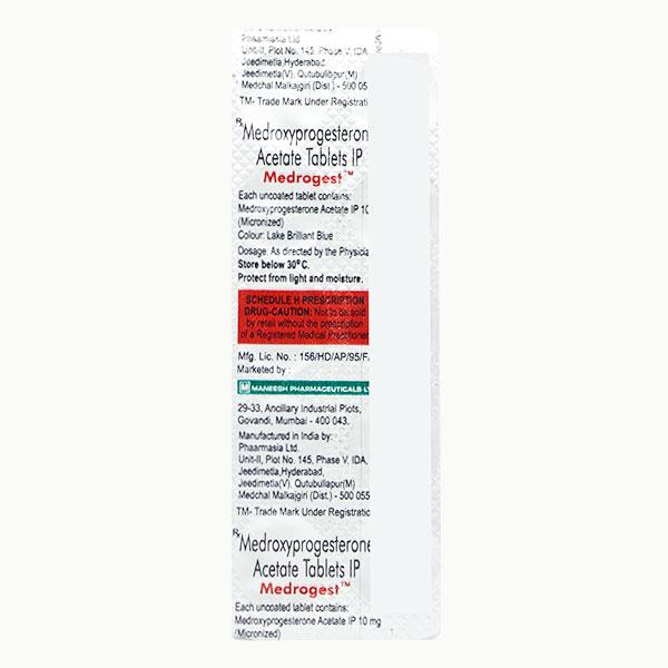Medrogest 10mg Tablet 10'S