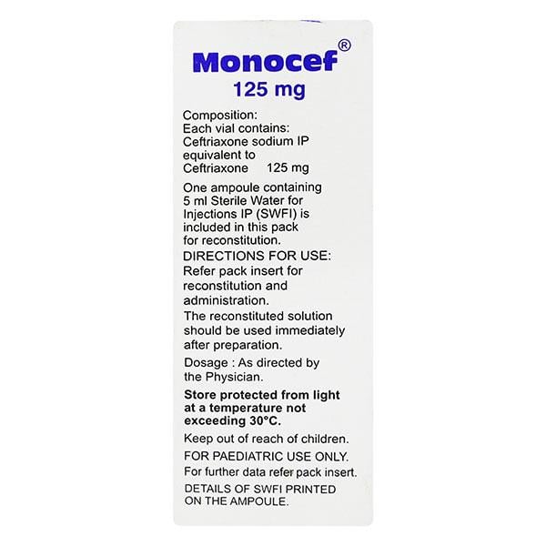 Monocef 125mg Injection 1's