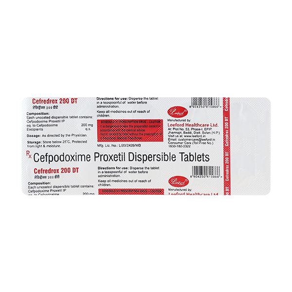 CEFREDROX 200 DT Tablet 10's