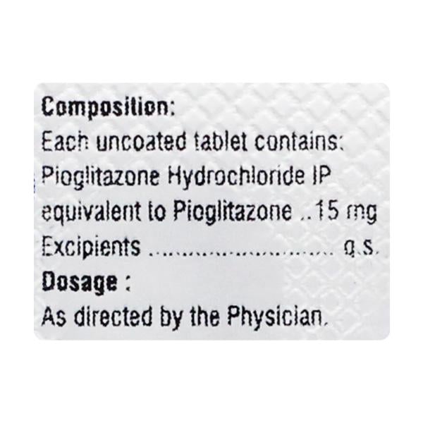 PIOZAR 15 Tablet 10's